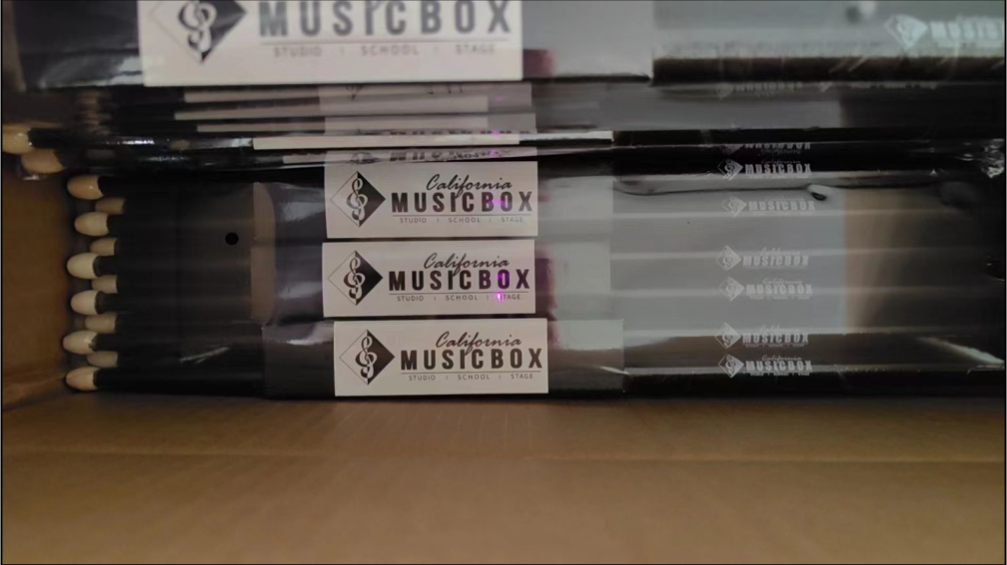 California MusicBox 5A Maple Drum Sticks - Premium Maple Construction, Lightweight for Versatile Play, Smooth Grip, Balanced Design