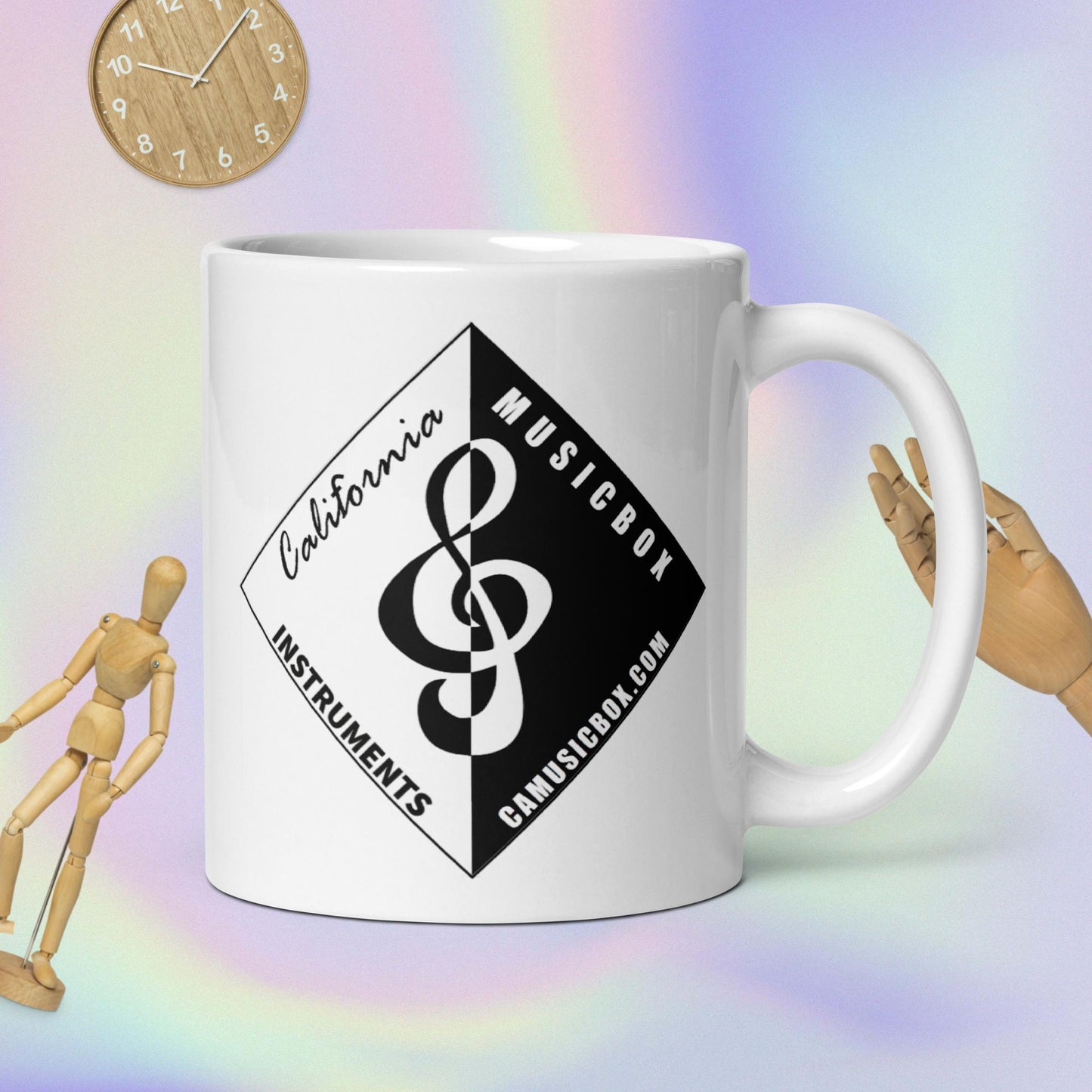 White glossy mug